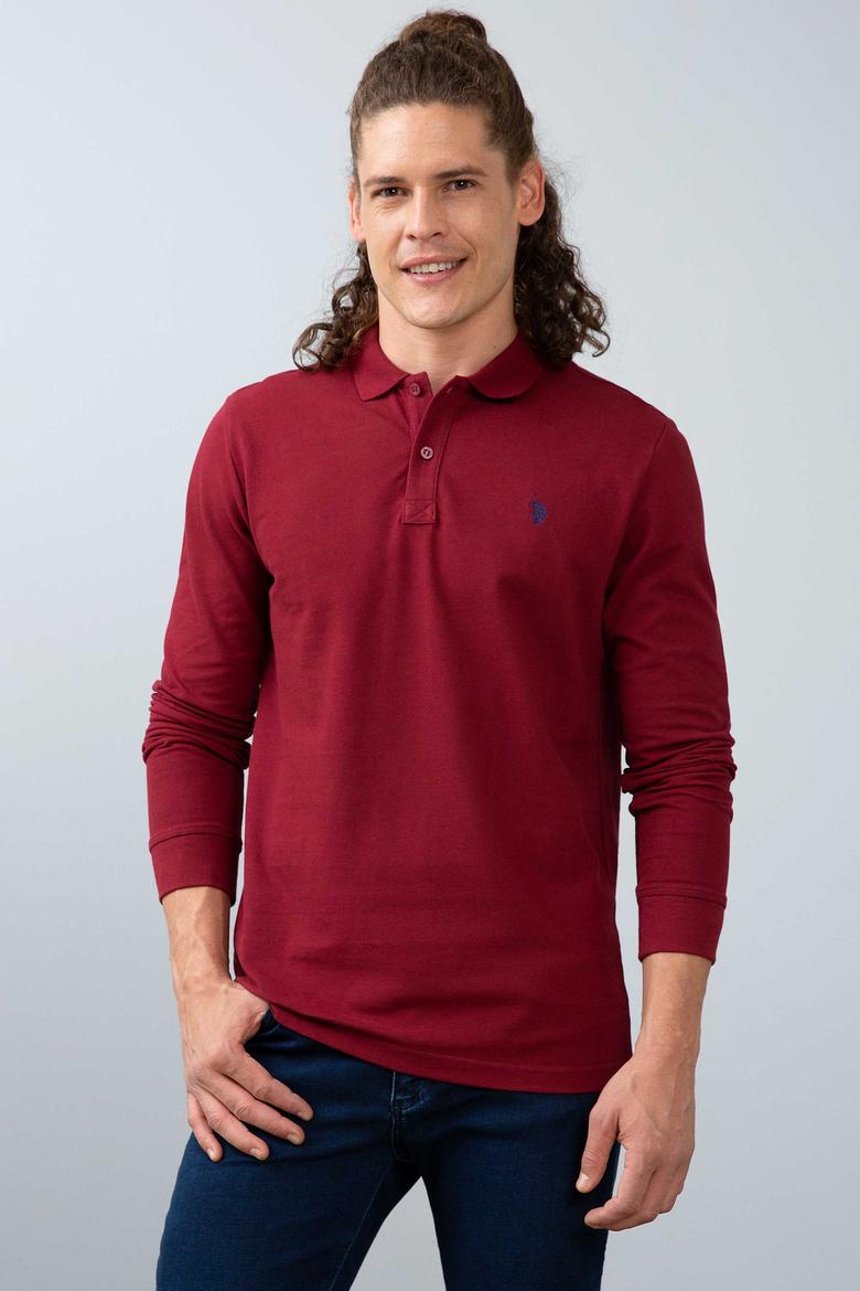 Erkek Bordo Basic Sweatshirt