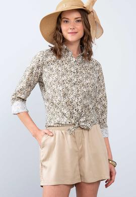 Kadın Yeşil Gömlek Uzunkol - 50213818004