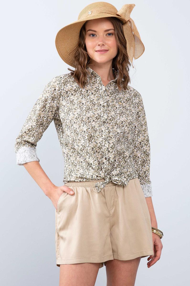 Kadın Yeşil Gömlek Uzunkol