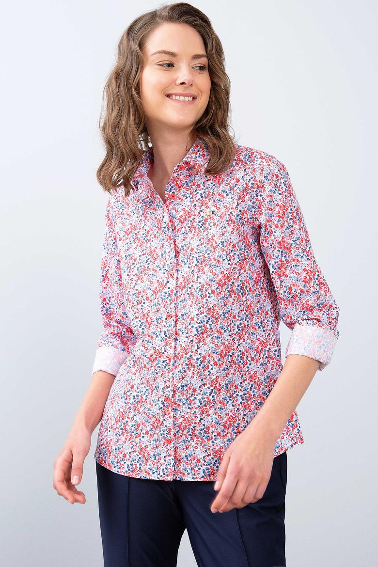 Kadın Kırmızı Uzun Kollu Gömlek