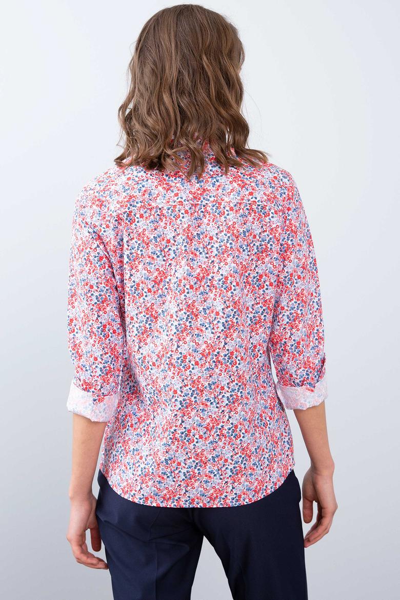 Kadın Kırmızı Uzun Kollu Gömlek - 50213818012