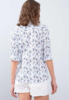 Kadın Mavi Gömlek Uzunkol - 50213840023