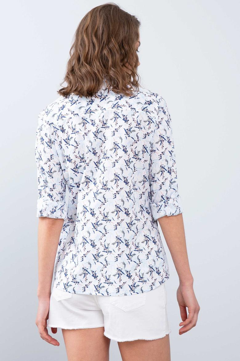 Kadın Mavi Gömlek Uzunkol - 50213840023