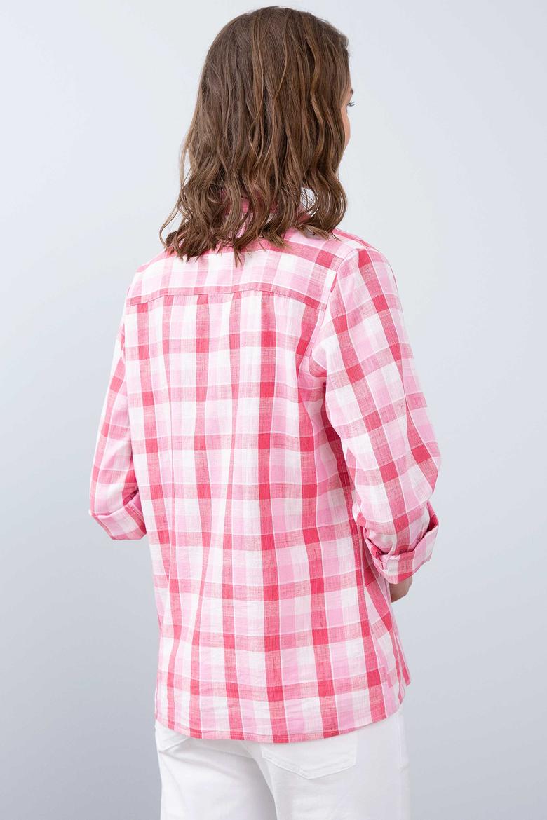 Kadın Pembe Gömlek Uzunkol - 50213896006