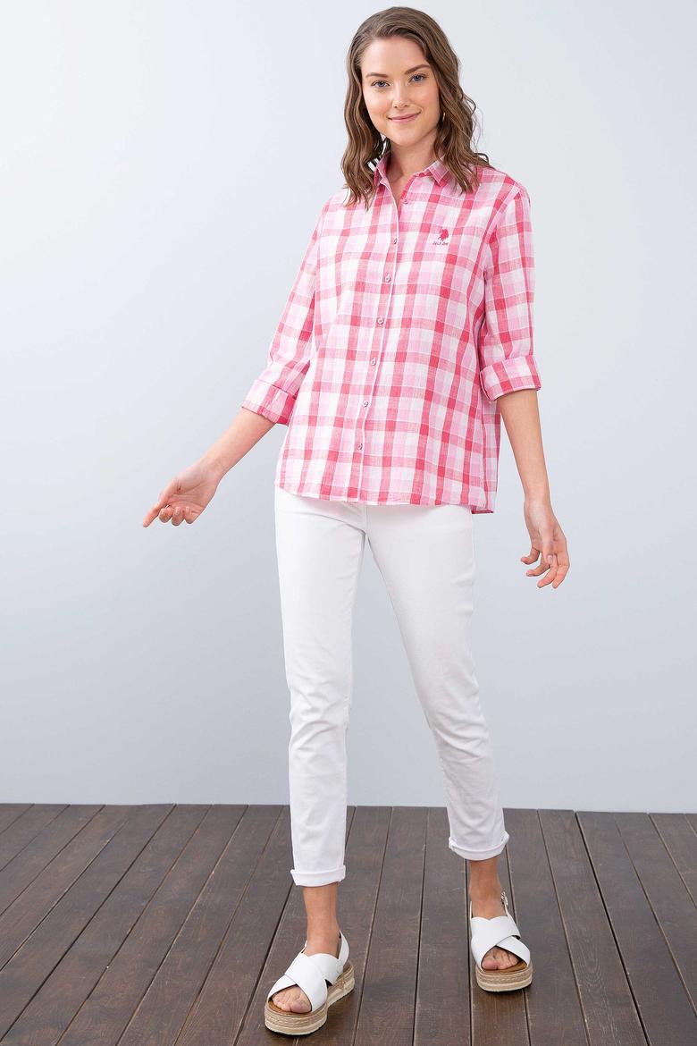 Kadın Pembe Gömlek Uzunkol - 50213896006