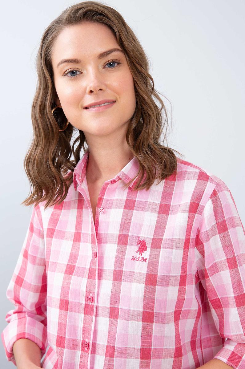 Kadın Pembe Gömlek Uzunkol