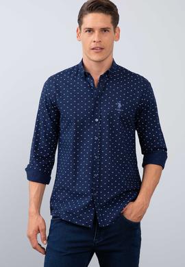 Erkek Lacivert Gömlek Uzunkol - 50213899008