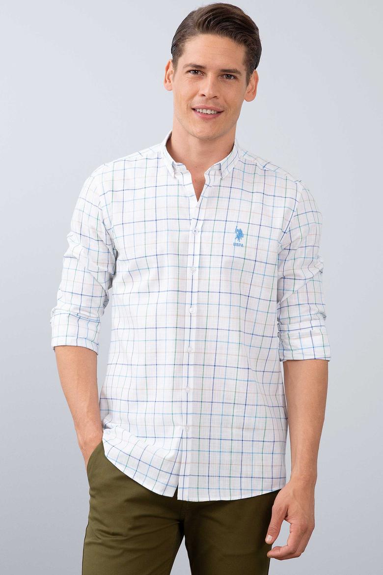 Erkek Beyaz Gömlek Uzunkol