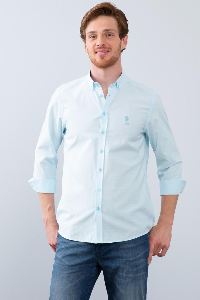 Erkek Yeşil Gömlek Uzunkol