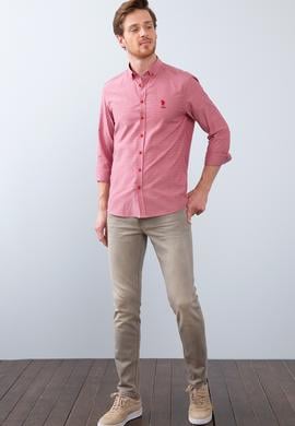 Erkek Kırmızı Gömlek Uzunkol - 50214005022