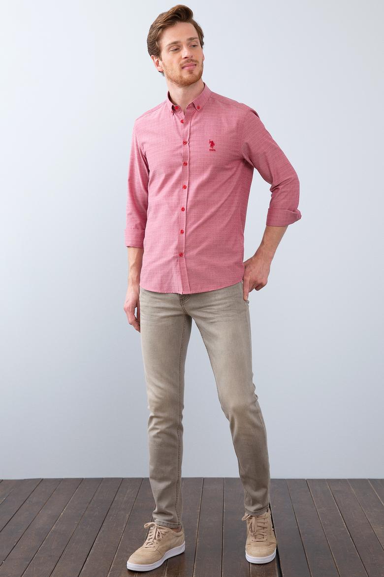 Erkek Kırmızı Gömlek Uzunkol - 50214005022