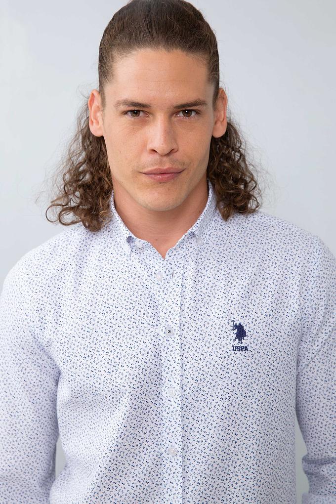 Erkek Beyaz Gömlek Uzunkol