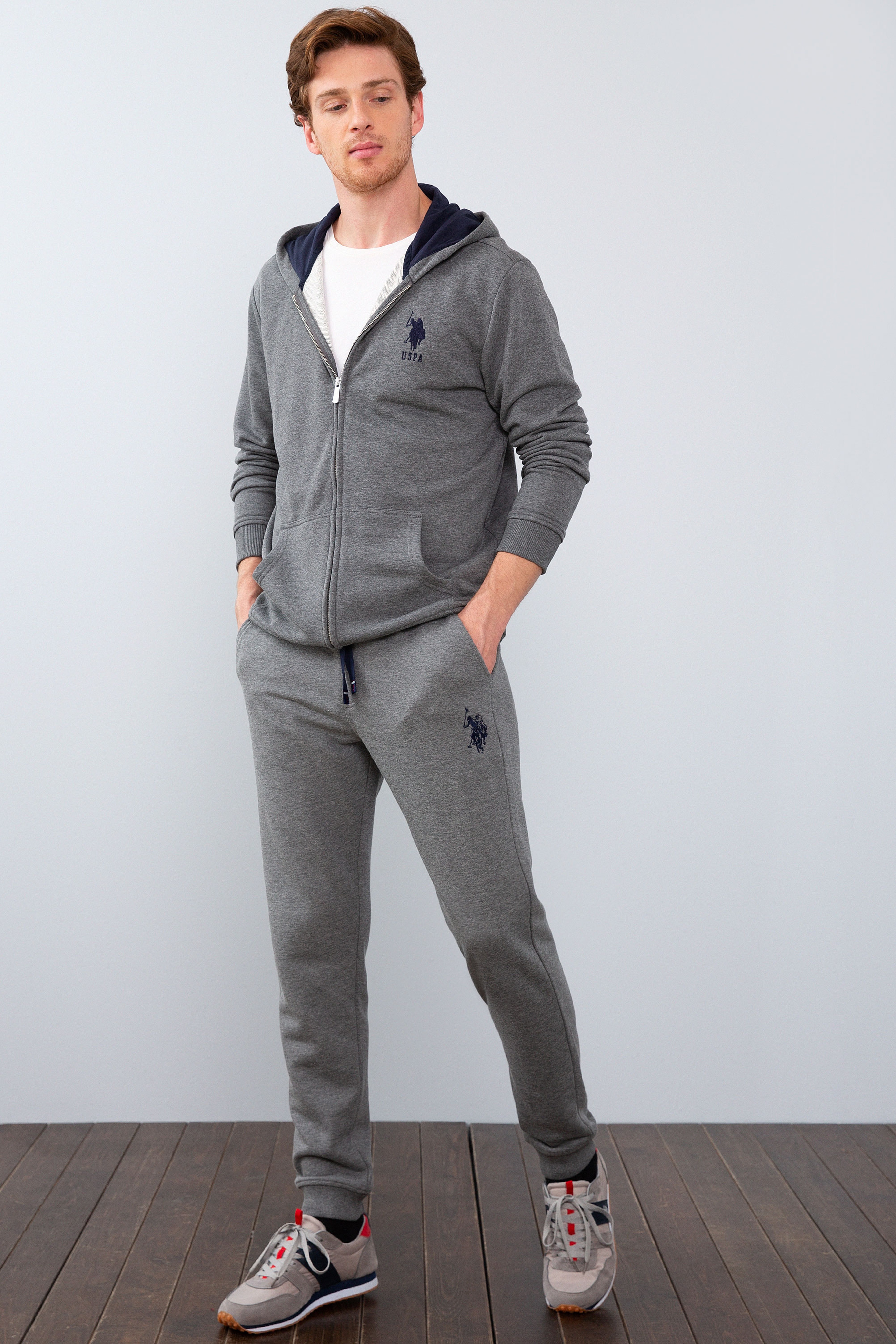 Erkek Antrasit Melanj Sweatshirt - Image 4