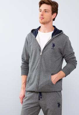 Erkek Antrasit Melanj Örme Hırka - 50207316027