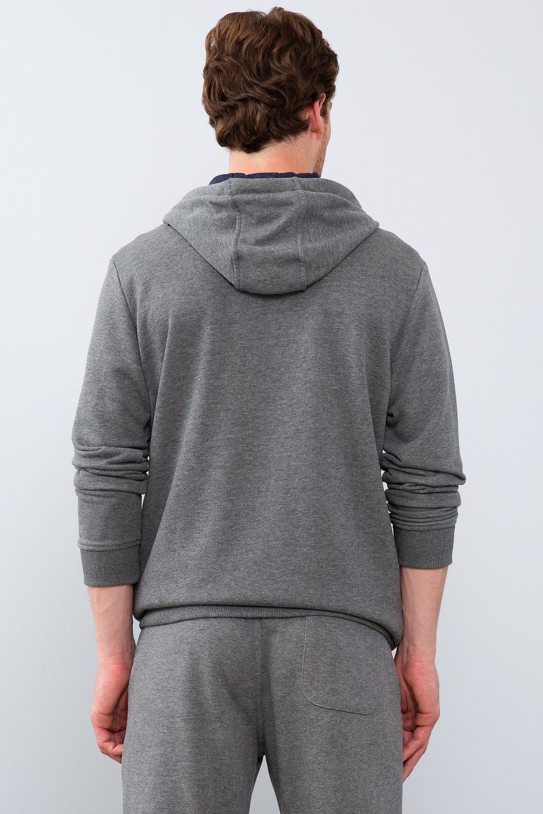 Erkek Antrasit Melanj Örme Hırka - 50207316027