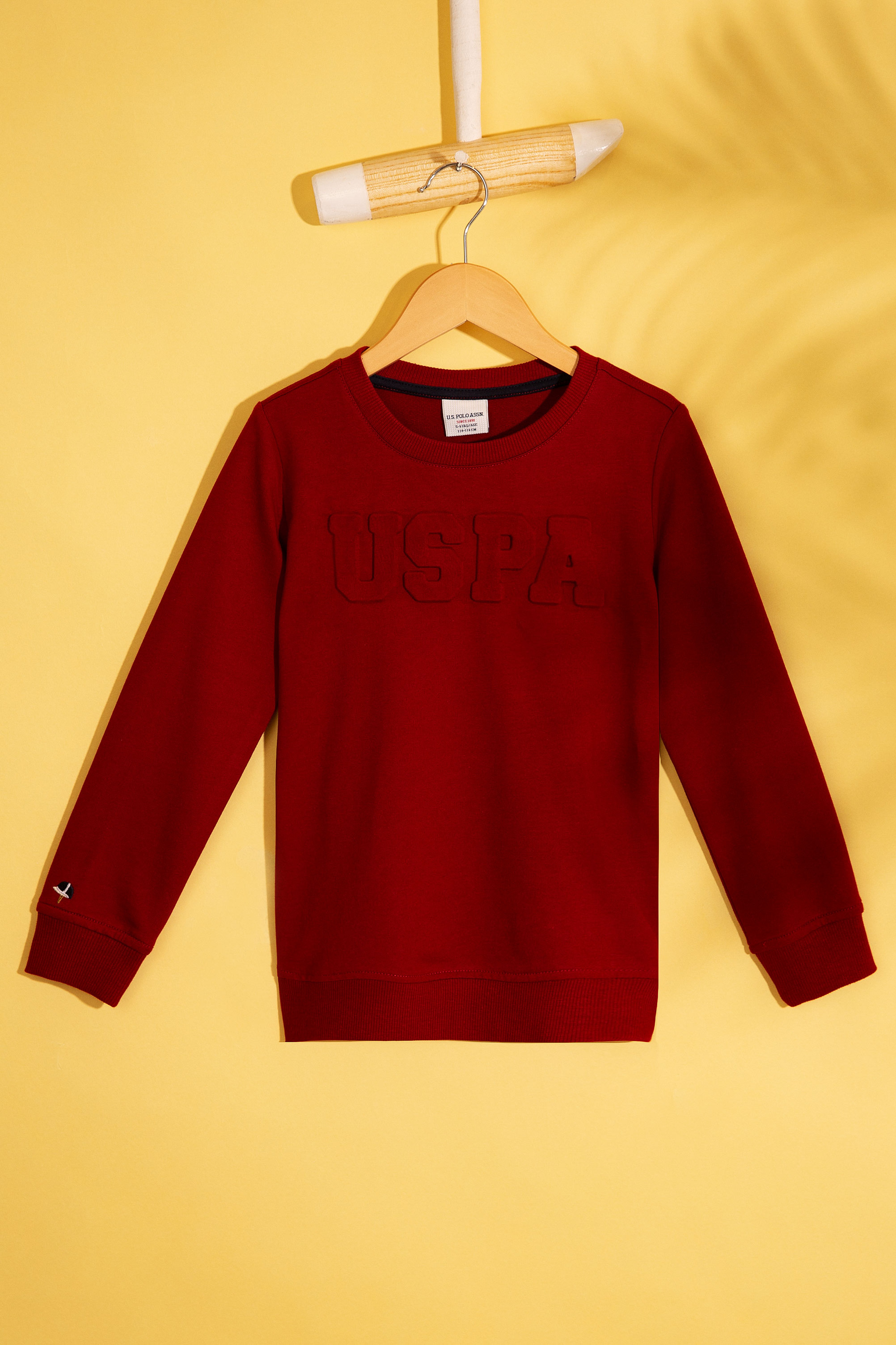 Çocuk Kırmızı Sweatshirt Basic - Image 1
