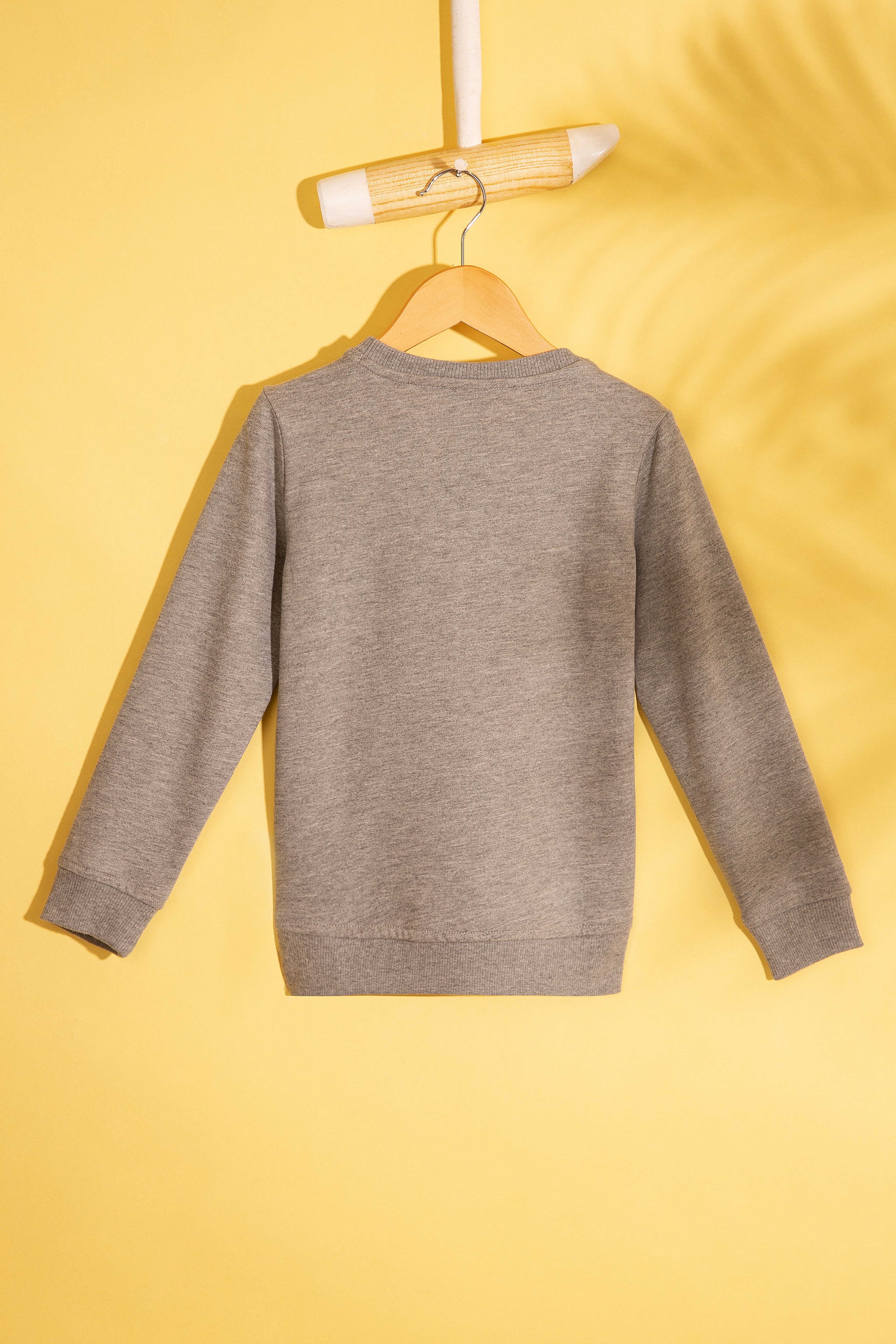 Çocuk Gri Sweatshirt Basic - Image 2