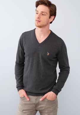 Erkek Antrasit Basic Kazak - 50207651025