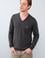 Erkek Antrasit V-Yaka Triko Kazak Basic