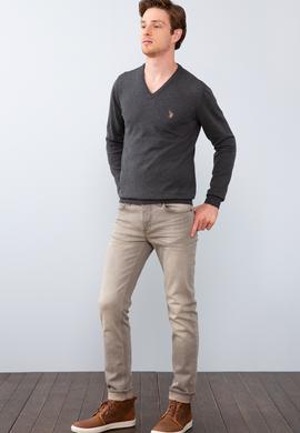 Erkek Antrasit Basic Kazak - 50207651025