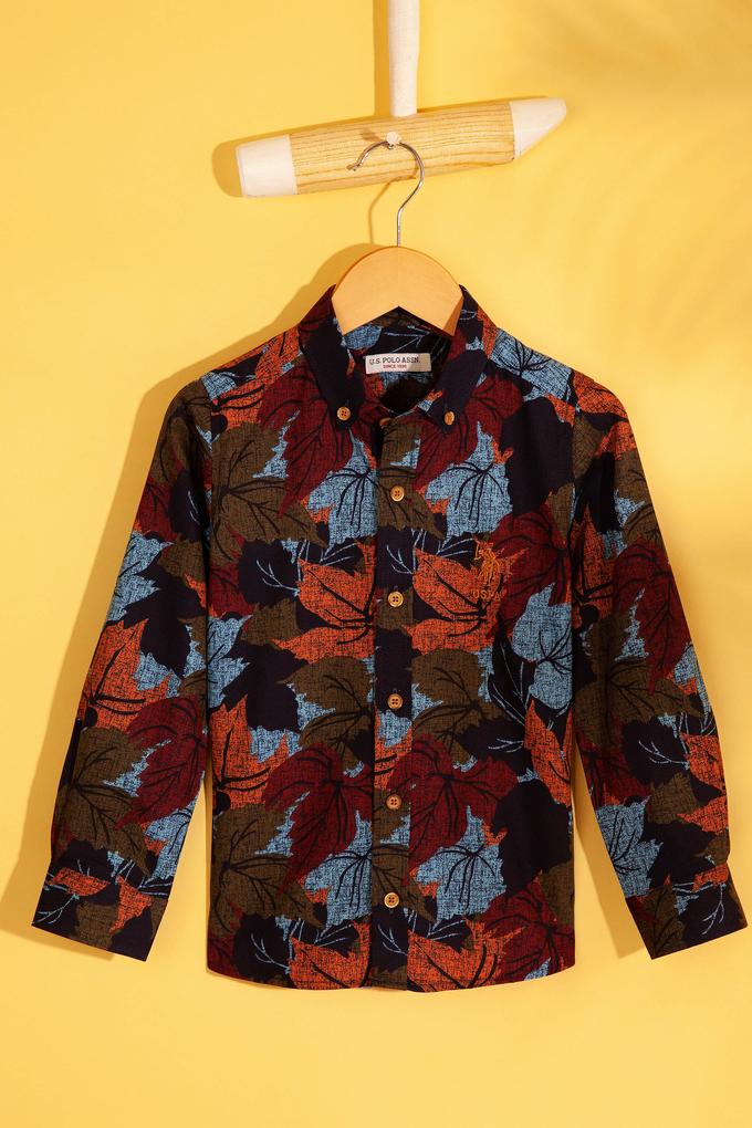 Erkek Çocuk Kırmızı Gömlek Uzunkol