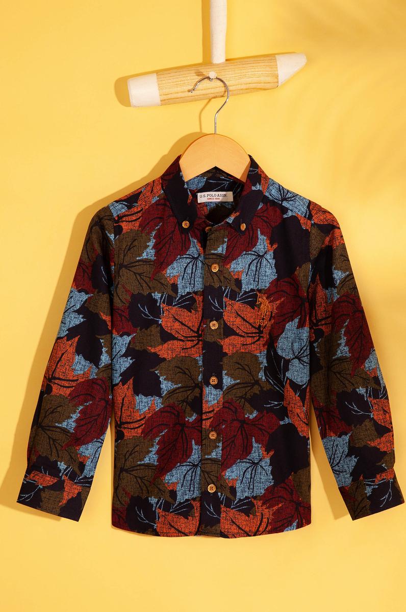 Erkek Çocuk Kırmızı Gömlek Uzunkol