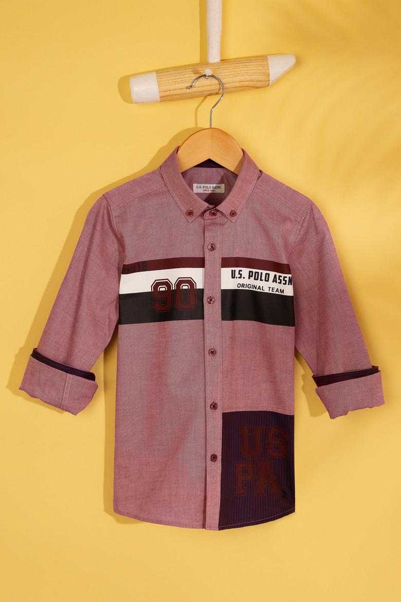 Erkek Çocuk Bordo Gömlek