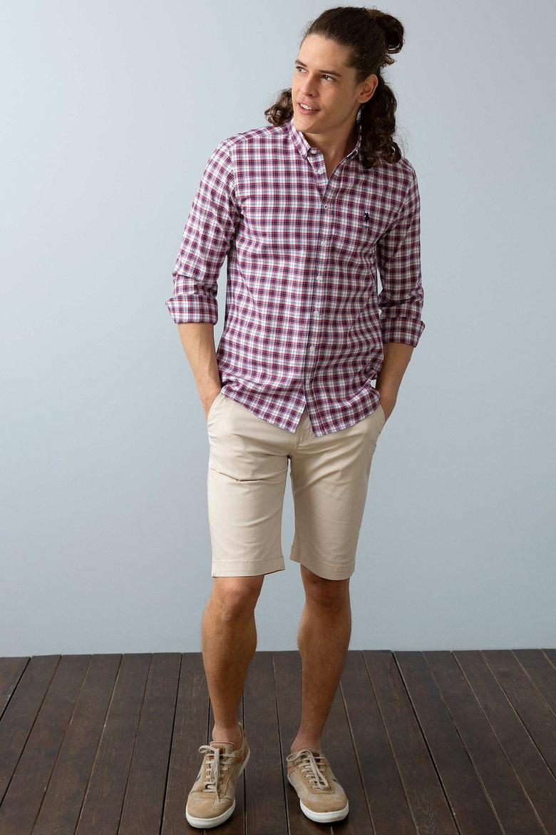 Erkek Kırmızı Gömlek Uzunkol - 50209034019