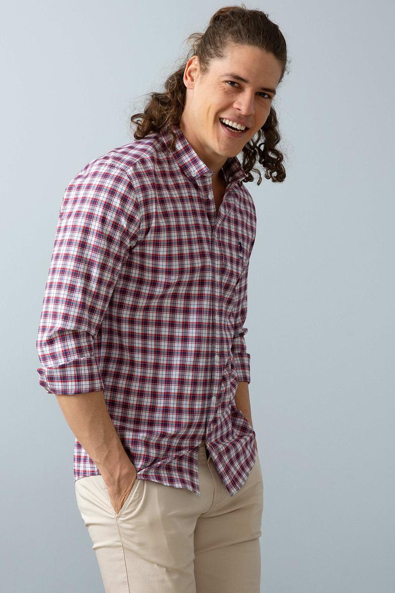 Erkek Kırmızı Gömlek Uzunkol - 50209034019