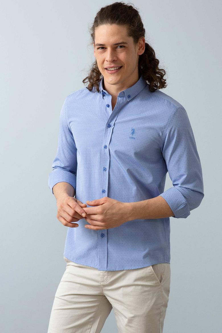 Erkek Mavi Gömlek Uzunkol - 50209038038