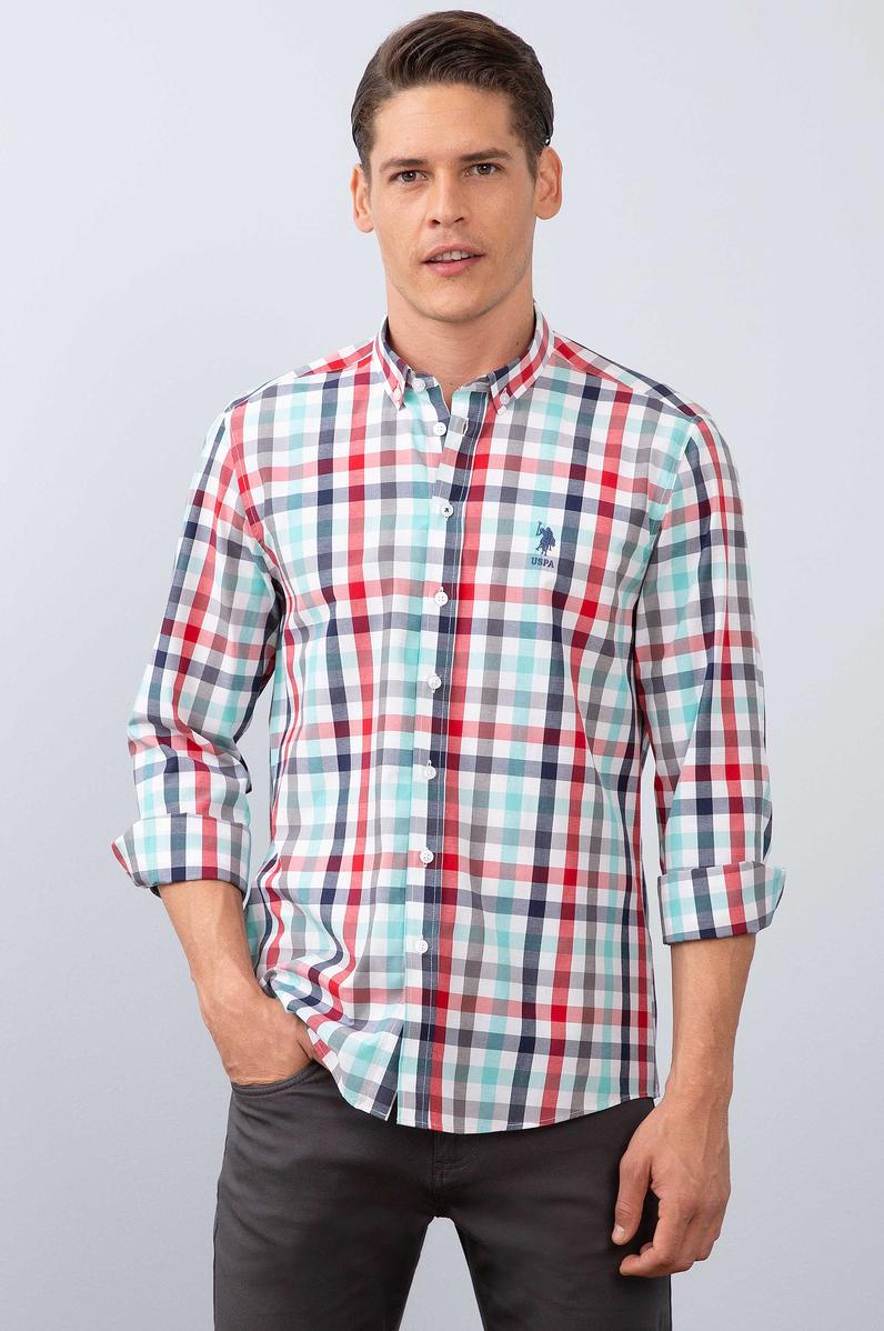 Erkek Kırmızı Gömlek Uzunkol