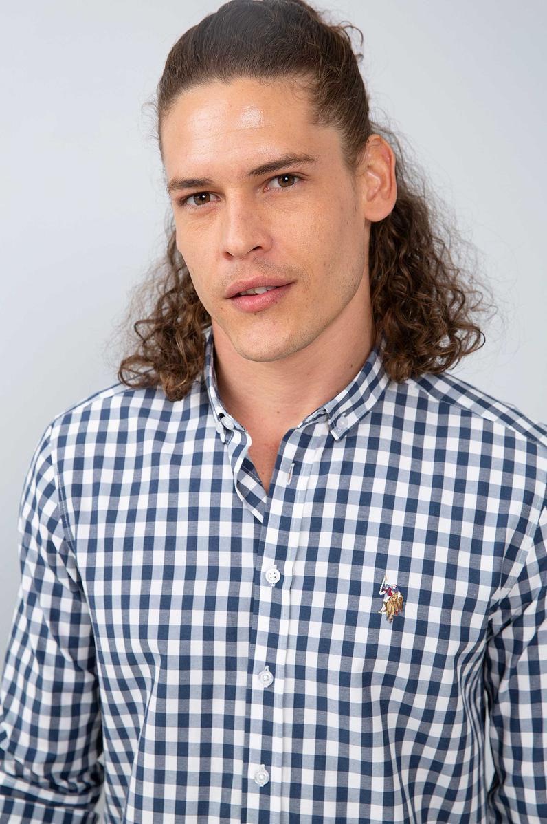 Erkek Lacivert Gömlek Uzunkol