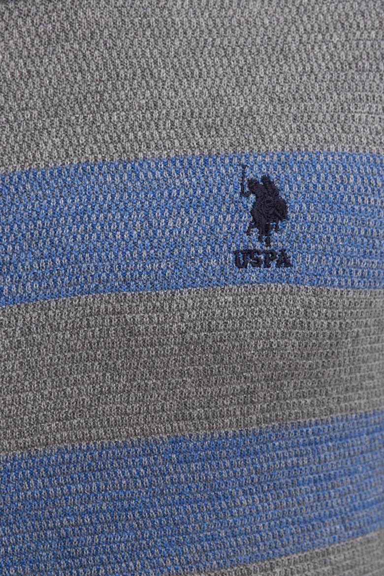 Erkek Gri Melanj Bisiklet Yaka Triko Kazak - 50205684017