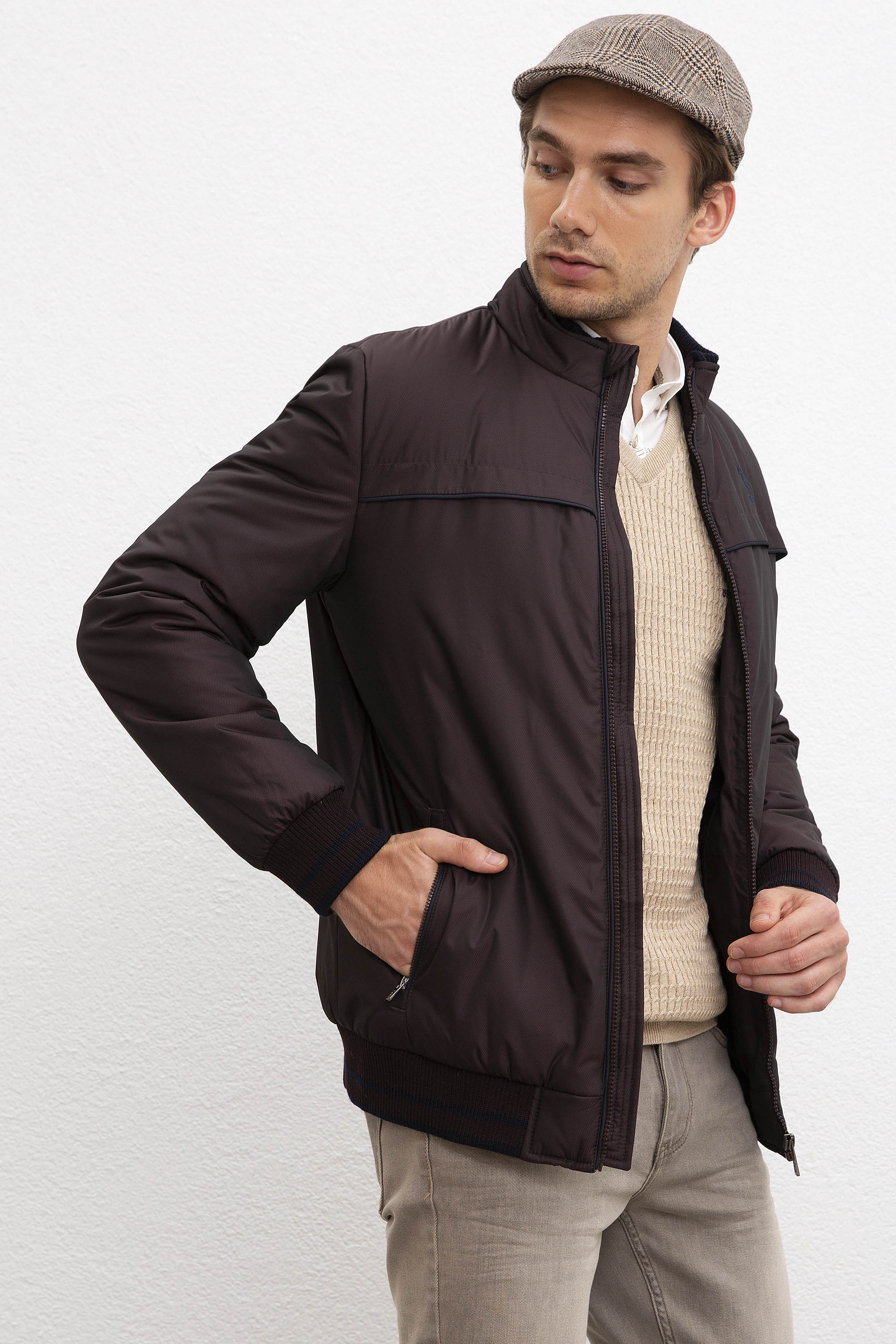 Erkek Bordo Mont - Image 3