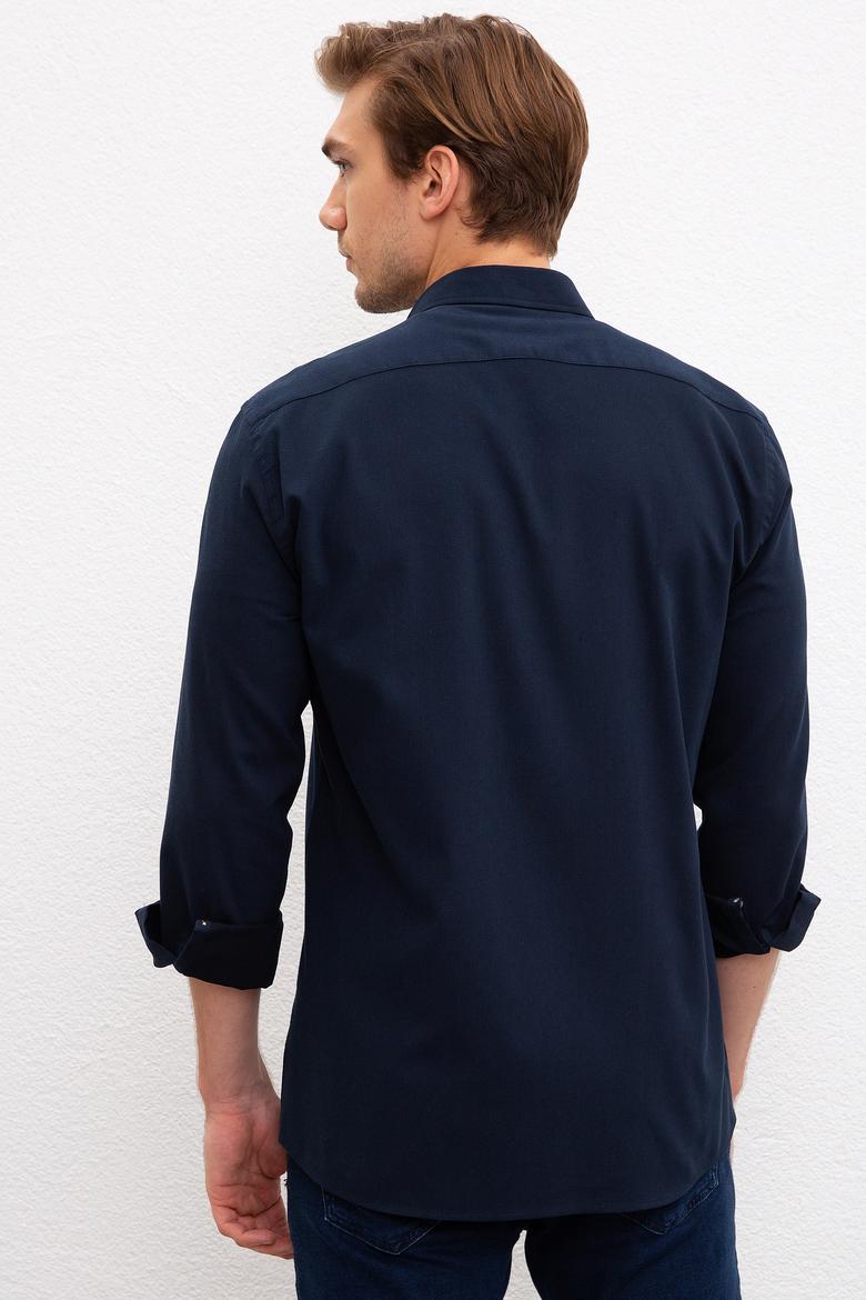 Erkek Lacivert Gömlek Uzunkol - 50207092019