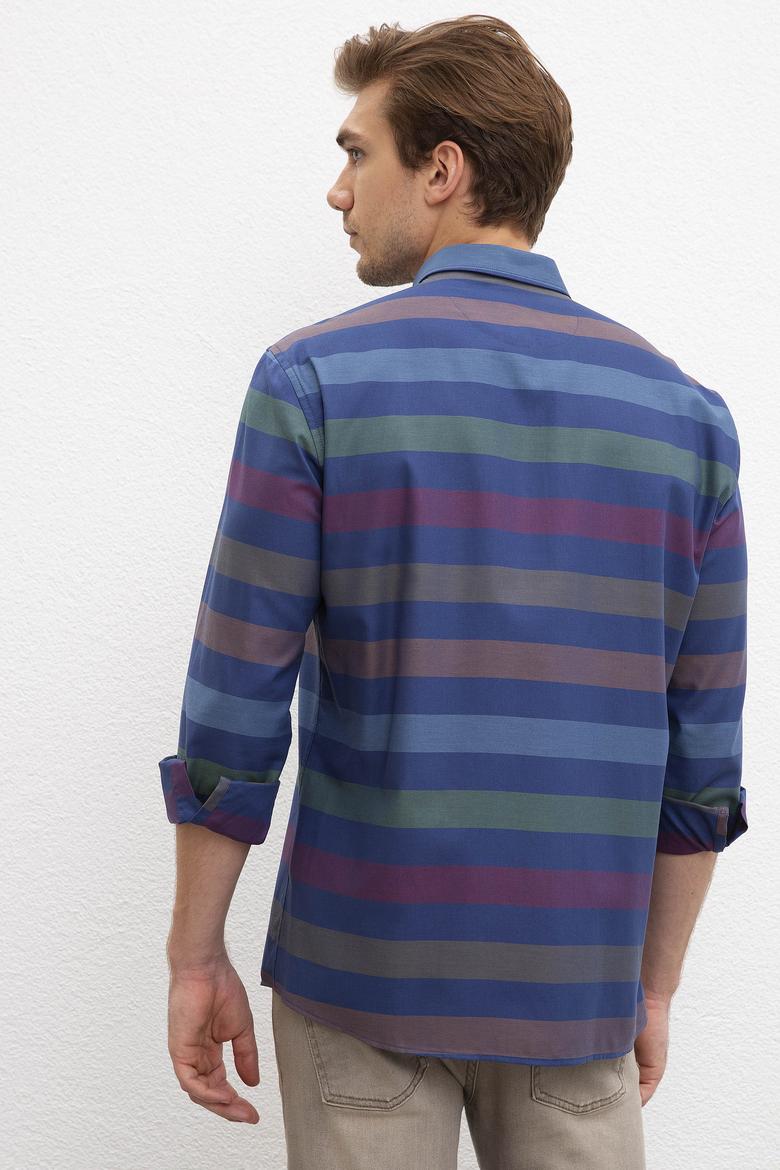 Erkek Lacivert Uzun Kollu Gömlek - 50207279006