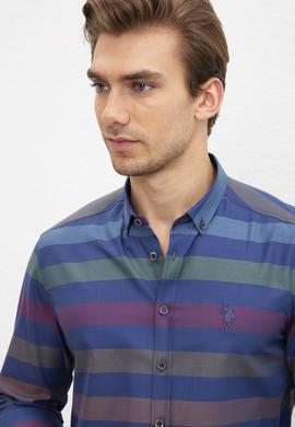 Erkek Lacivert Uzun Kollu Gömlek - 50207279006