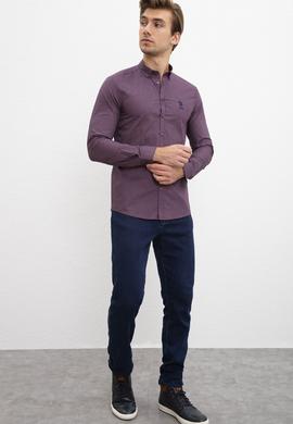 Erkek Bordo Uzun Kollu Gömlek - 50207284010