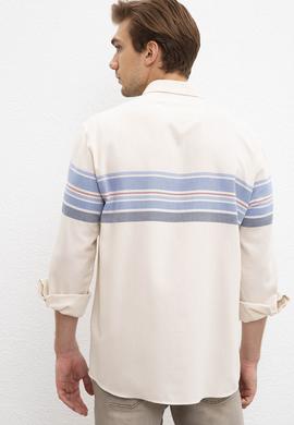 Erkek Ekru Gömlek Uzunkol - 50207288010