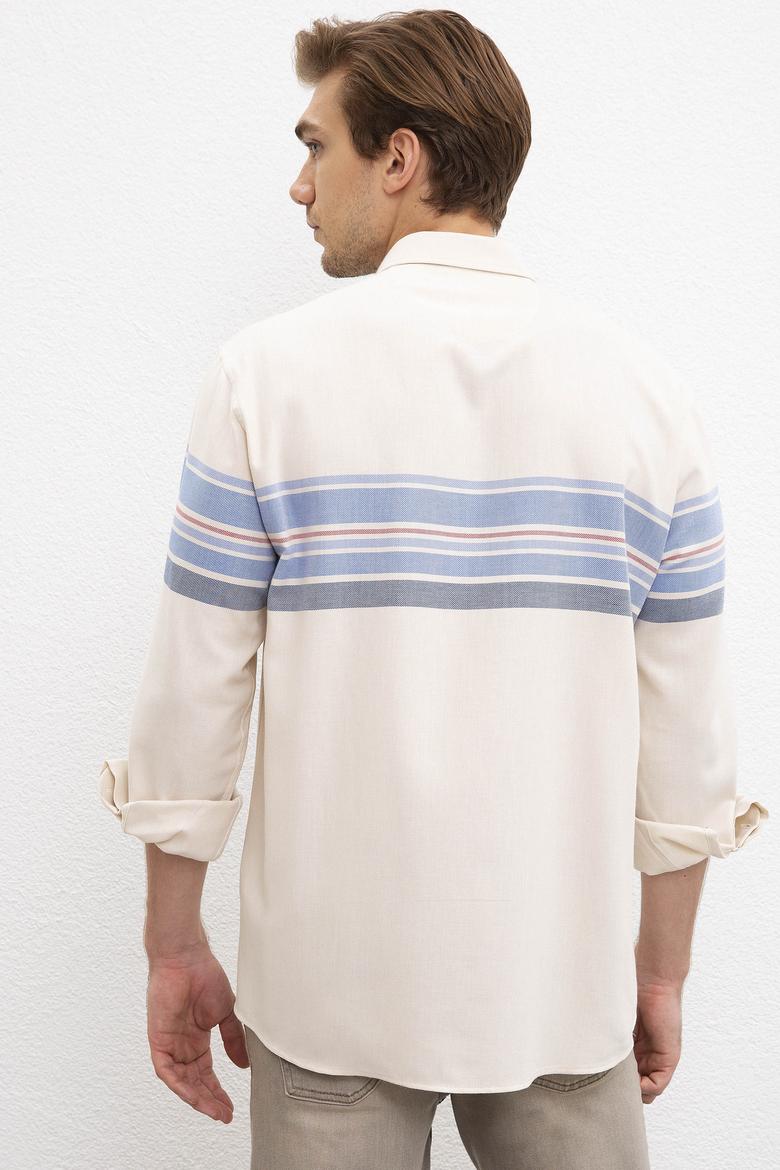 Erkek Ekru Gömlek Uzunkol - 50207288010