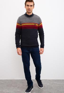 Erkek Lacivert Kazak - 50207630023