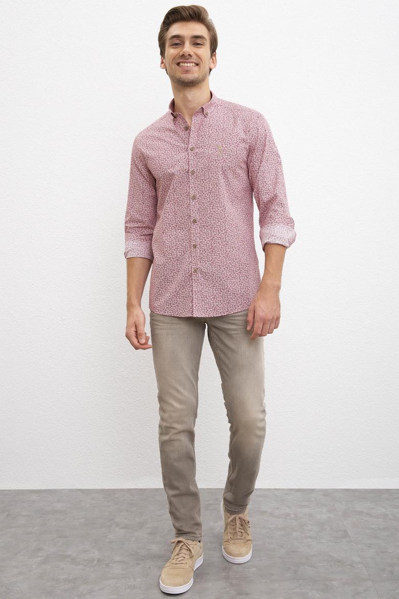Erkek Bordo Gömlek - 50208240005
