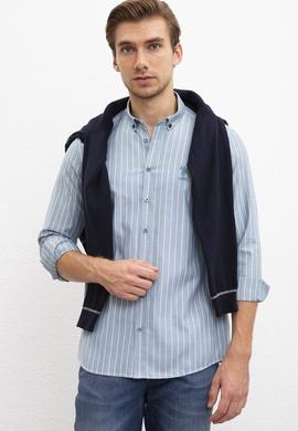 Erkek Mavi Gömlek Uzunkol - 50208273013