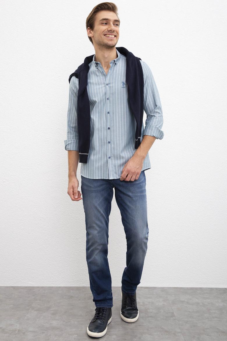Erkek Mavi Gömlek Uzunkol - 50208273013