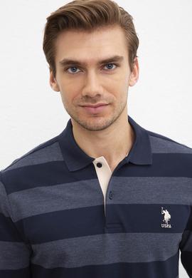 Erkek Lacivert Polo Yaka Sweatshirt - 50208667006