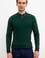 Erkek Koyu Yeşil V-Yaka Triko Kazak Basic