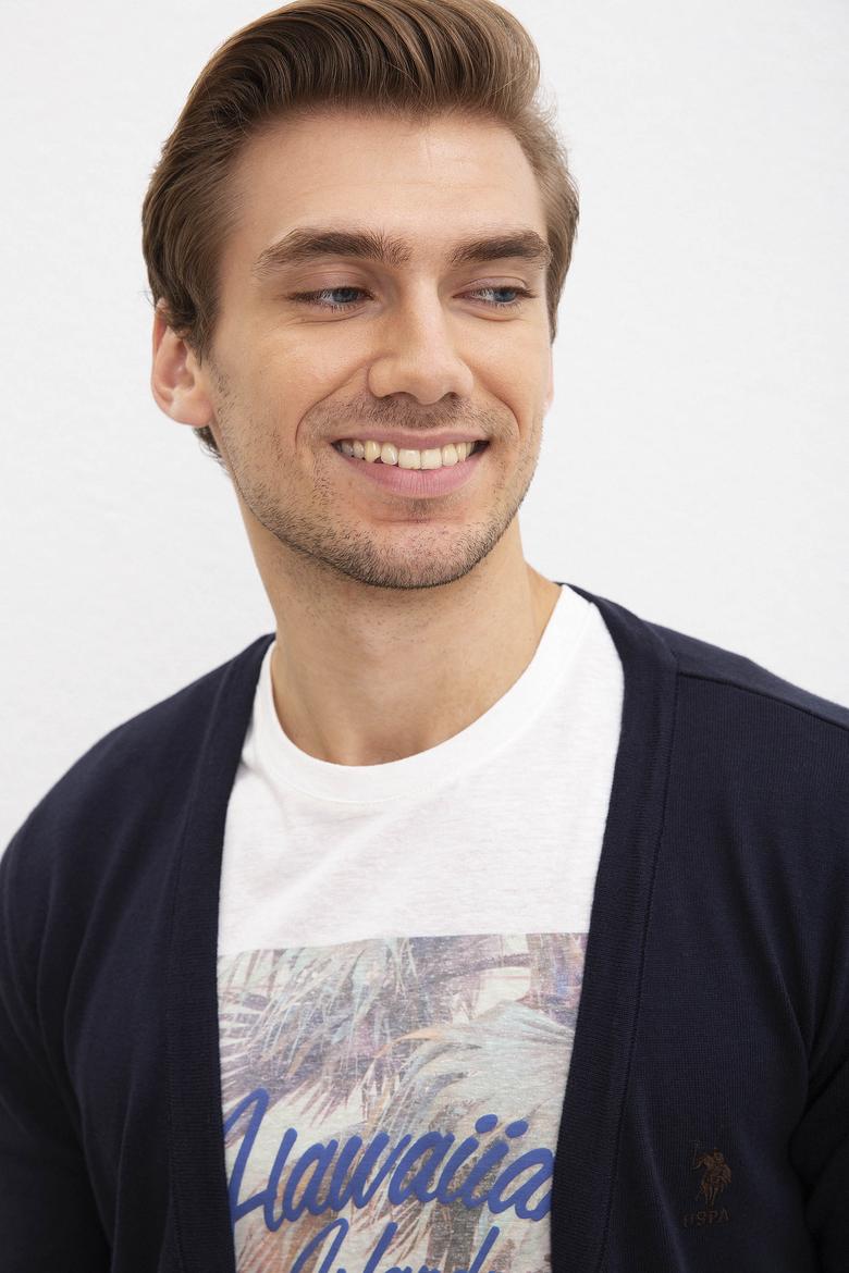 Erkek Lacivert Triko Hırka - 50211250009