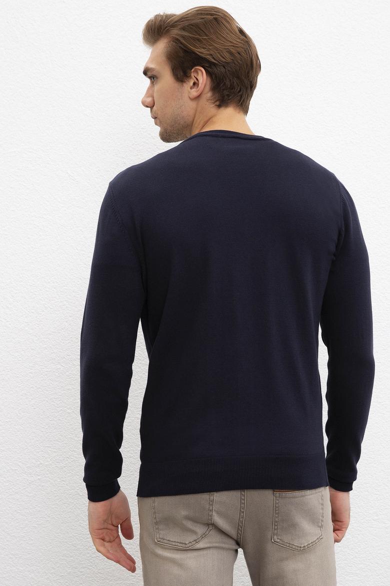 Erkek Lacivert Triko Hırka - 50211250009