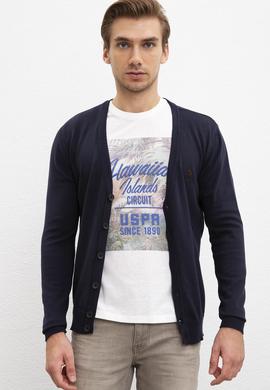 Erkek Lacivert Triko Hırka - 50211250009