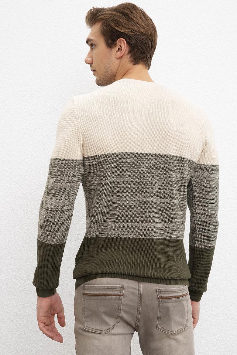 Erkek Haki Bisiklet Yaka Triko Kazak - 50211331023